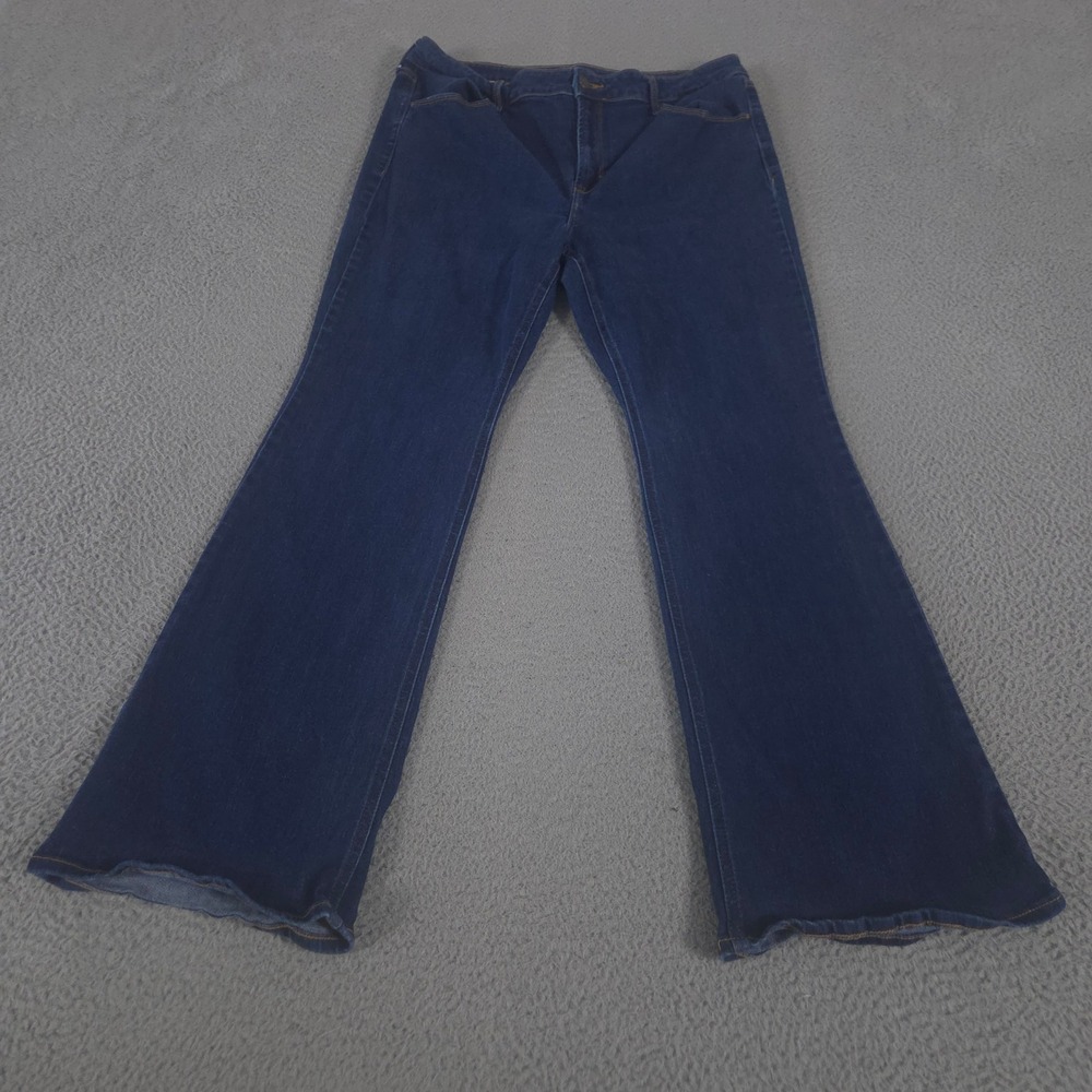 Old Navy Jeans Womens‎ 16 High-Waisted Wow Flare Dark Wash Denim Bell Bottoms